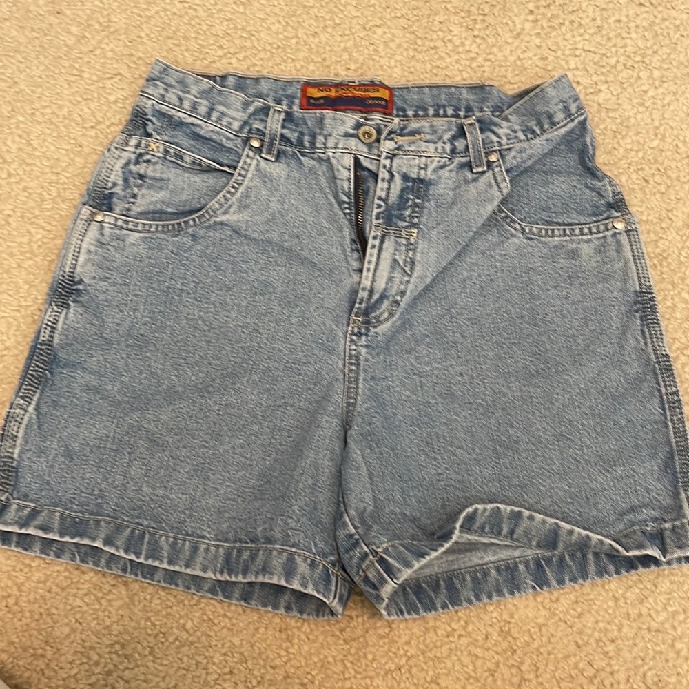 Women Vintage Light Blue Jean Short, Size 7/8, Brand No Excuses